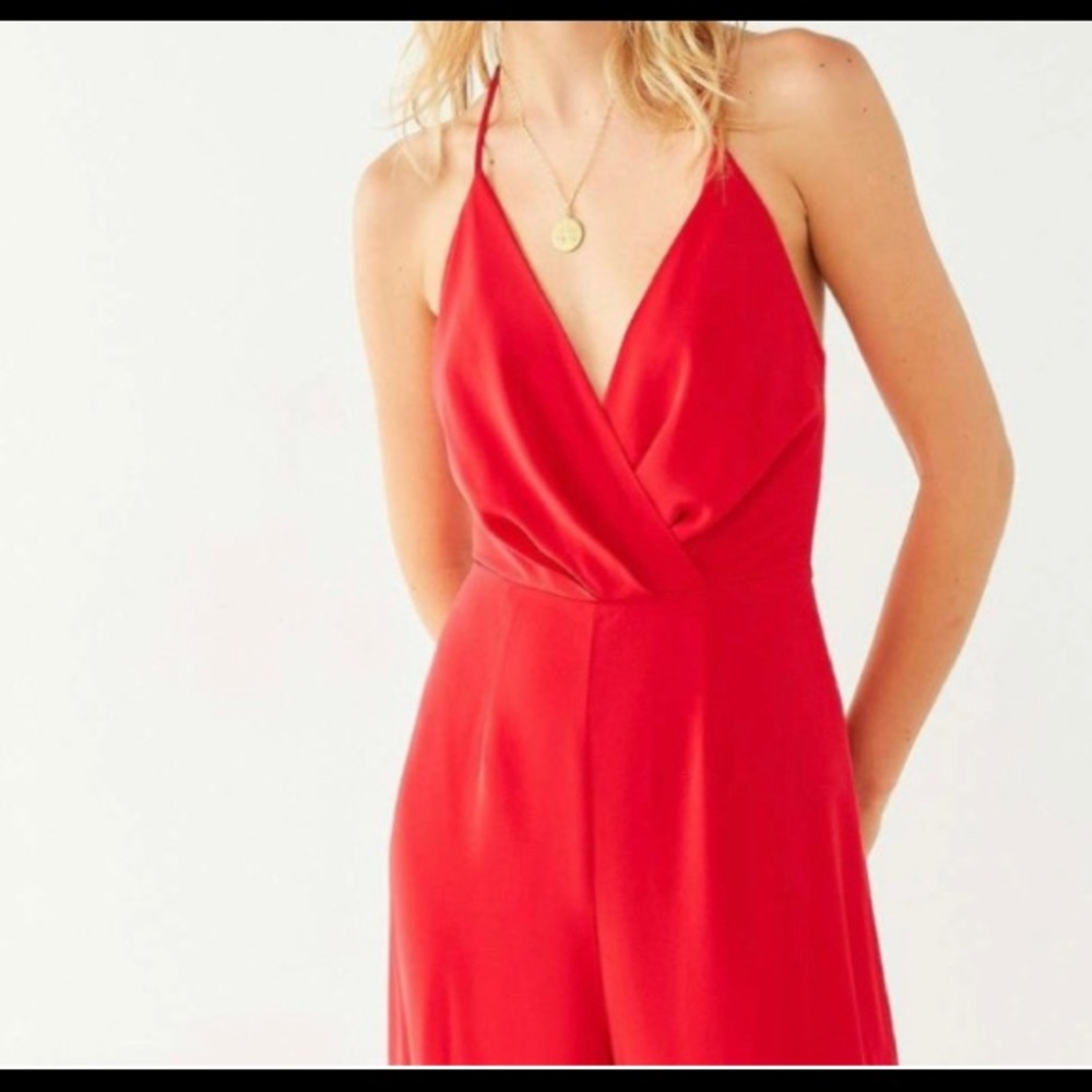 Red Urban Outfitters Long romper backless